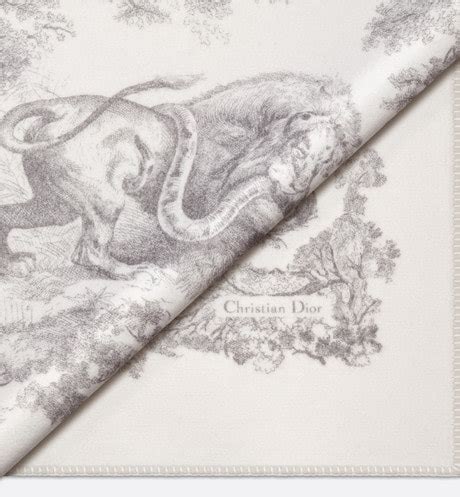 Toile de Jouy Sauvage Blanket Ivory and Gray Wool 